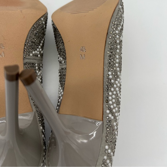 VANELI di Notte Suede Gray Embellished Pumps Shoes Size 4.5M - Picture 5 of 11